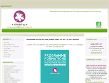 Tablet Screenshot of agrobio47.fr